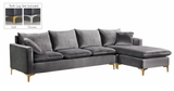 Damien Reversible Modern Sectional Blue
