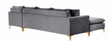 Damien Reversible Modern Sectional Cream
