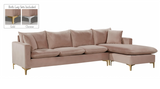 Damien Reversible Modern Sectional Cream