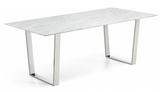 Carnival Stone Dining Table Chrome Base