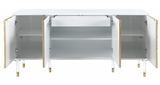 Ferragamo Modern Storage Cabinet Gold and White