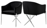 Cavali Dining Chair Chrome Blue