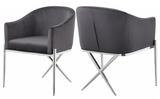 Cavali Dining Chair Chrome Grey