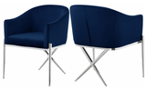 Cavali Dining Chair Chrome Grey
