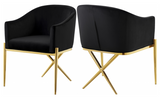 Cavali Dining Chair Gold Grey