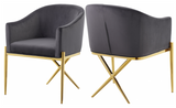 Cavali Dining Chair Gold Green