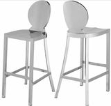 Alum Metal Barstool Chrome