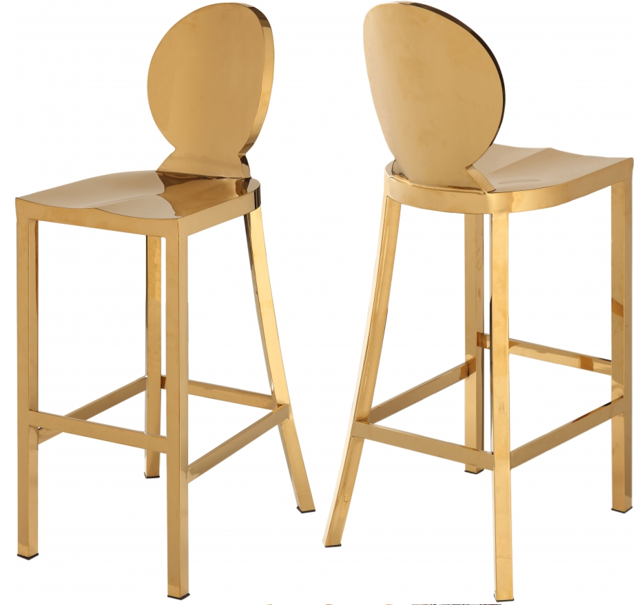 Gold metal counter deals stools