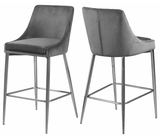 Capelli Counter Stool Chrome S/2 Black
