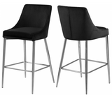 Capelli Counter Stool Chrome S/2 Grey