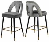 Magda Modern Counter Stool S/2 Grey