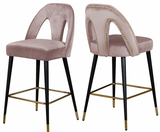 Magda Modern Counter Stool S/2 Grey