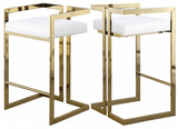 S/2 Givency Modern Counter Stool Black/Gold