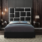 Boxx Modern Chrome Bed White