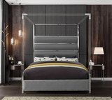 Bliss Modern Acrylic Canopy Bed Black