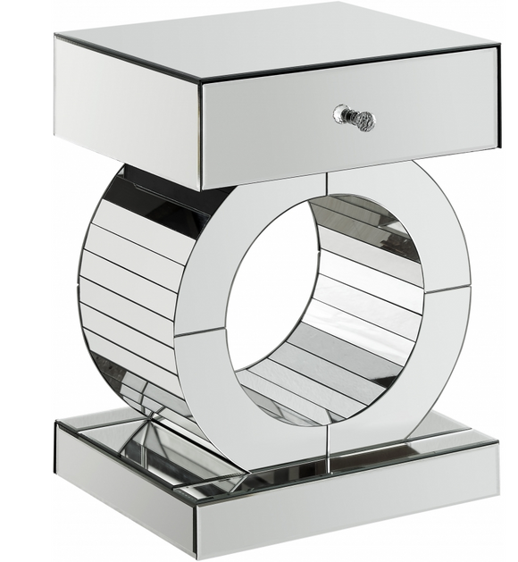 Orion Modern Mirrored Bedside Table