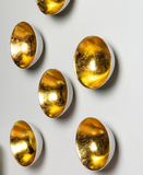 Golden Cup Wall Art, Set of 12 Gold
