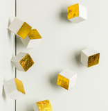 Gold Boxx Wall Art, Set of 20 Gold