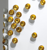 Gold Cup organic  Wall Art, Set of 20 Gold