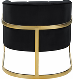 Celeste Modern Accent Chair Black With Gold Base
