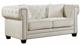 Oak Modern Loveseat Green