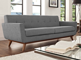 Ronald Mid Century Modern Sofa Light Grey