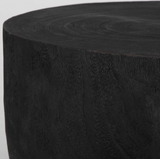 Scooped Wood Organic Modern Coffee Table Black
