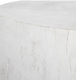 Scooped Wood Organic Modern Coffee Table White
