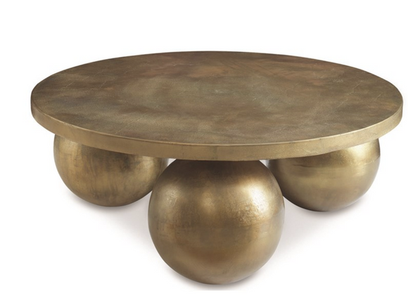 Spheres Round Gold Coffee Table
