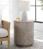 Celestrial Round Wood Side Table