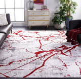 Crimson Strands Area Rug