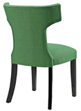 Green Upholstered Dining Chair with nailhead trim 