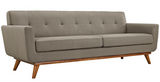 Ronald Mid Century Modern Sofa Light Grey