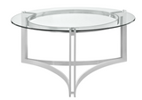 Concentric Chrome and Glass Coffee Table