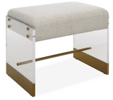 Bellvue Cream Acrylic and Gold Bench
