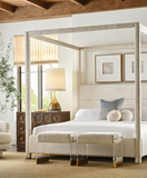 Bellvue Cream Acrylic and Gold Bench