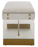 Bellvue Cream Acrylic and Gold Bench