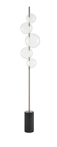 Stacked Aluminum and Glass Floor Lamp