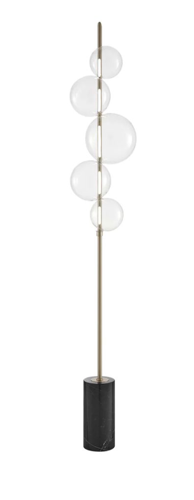 Stacked Aluminum and Glass Floor Lamp