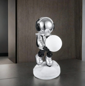 Moon Dance Lighted Sculpture Black and Silver
