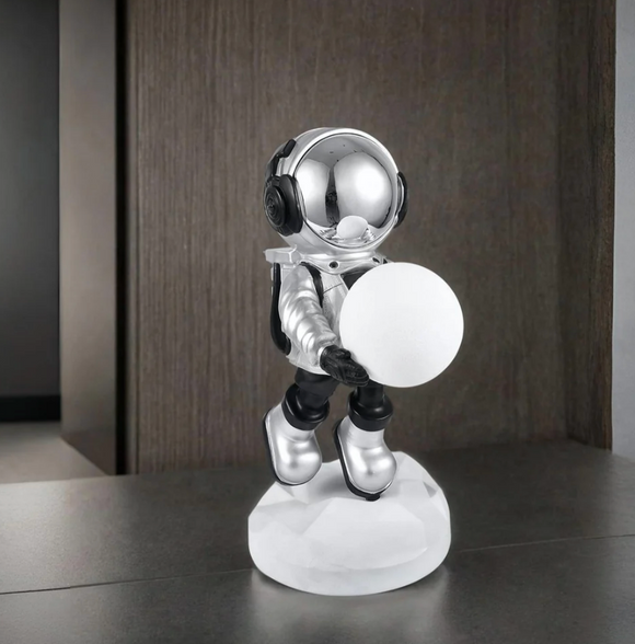 Moon Dance Lighted Sculpture Black and Silver