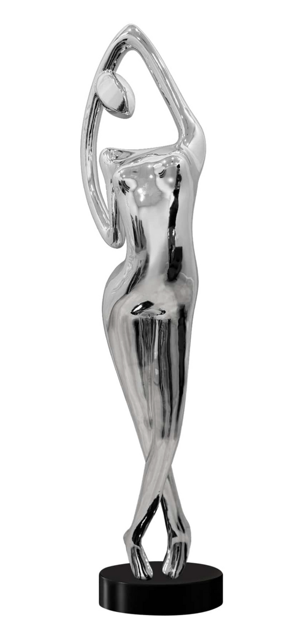 In Over Your Head Chrome Oversized Sculpture