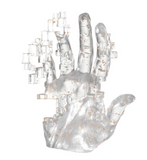 Handi Sculpture Acrylic with Gold Flakes