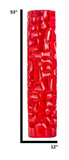 Textured Red Floor Vase Oversized