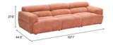 Silas Modular Sectional Orange 3pc