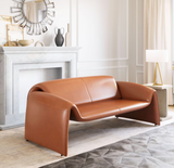 Warby Curved Arm Sofa Brown
