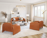 Warby Curved Arm Sofa Brown