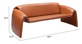Warby Curved Arm Sofa Brown