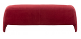 Warby Curved Arm Sofa Burgundy Red Velvet