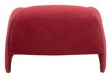 Warby Curved Arm Chair Burgundy Red Velvet